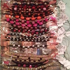 Bracelets and some earing.